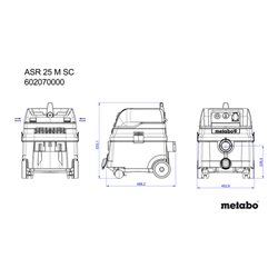 Metabo Allessauger ASR 25 M SC mit elektromagnetischer Abrüttlung Karton