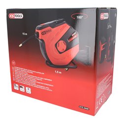 KS Tools Automatischer Druckluftschlauch-Aufroller, Durchmesser 10mm x 15m