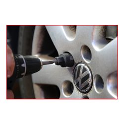 KS Tools Felgenschloss-Ausbohr-Satz, 16-tlg