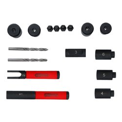 KS Tools Felgenschloss-Ausbohr-Satz, 16-tlg