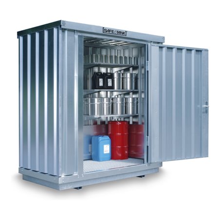 Säbu SAFE Tank 300 (Außenaufstellung) Verzinkt, montiert, WG-Klassen 1-3 und nicht brennbare Flüssigkeiten