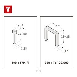 STIER Elektro-Kombi-Tacker TK-18 230 V mit 400 Nägeln und Klammern