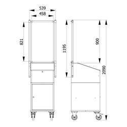fetra Anbausatz Infektionsschutzrahmen 5948 für Modelle 2448, 2449