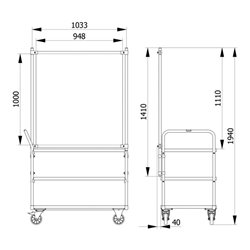 fetra Anbausatz Infektionsschutzrahmen 5942 für Modelle 2622 - 3762, 4822 - 4842, 5837 - 5838