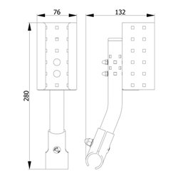 fetra Flaschenhalterung für Euro-Flaschen500ml - Stellfläche (BxT): 70 x 55 mm