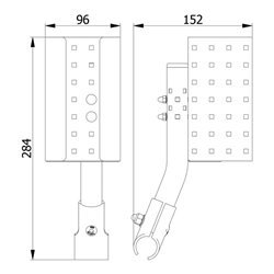 fetra Flaschenhalterung für Euro-Flaschen1000ml - Stellfläche (BxT): 93 x 75 mm