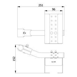 fetra Flaschenhalterung für Euro-Flaschen1000ml - Stellfläche (BxT): 93 x 75 mm
