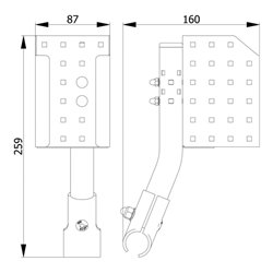 fetra Flaschenhalterung für Bode-Flaschen1000ml - Stellfläche (BxT): 84 x 87 mm