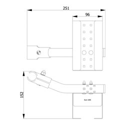 fetra Flaschenhalterung für Bode-Flaschen1000ml - Stellfläche (BxT): 84 x 87 mm