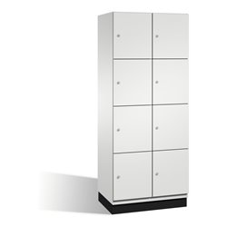 C+P Fächerschrank Cambio auf Sockel 8 Fächer Front Lichtgrau Korpus Lichtgrau