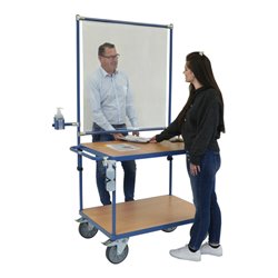 fetra Tischwagen 2402 mit Infektionsschutzausstattungbestehend aus je 1x: 5901, 1393-B0500, 1391