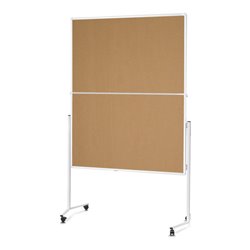 Magnetoplan Moderationstafel mit weißem Rahmen, klappbar, Kork, 1200 x 1500 mm