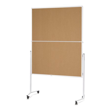 Magnetoplan Moderationstafel mit weißem Rahmen, klappbar, Kork, 1200 x 1500 mm
