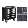 BGS Werkstattwagen 7 Schubladen extra geringe Bauhöhe mit 209 Werkzeugen