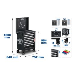 BGS Werkstattwagen 8 Schubladen leer