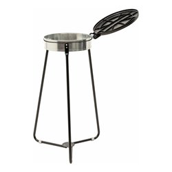 STIER Müllsackhalter schwarz für 120l Volumen BxTxH 515x515x935mm