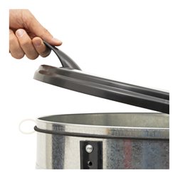 STIER Müllsackhalter schwarz für 120l Volumen BxTxH 515x515x935mm