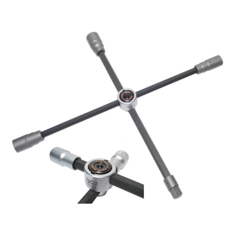 BGS LKW-Radkreuz faltbar Vierkant SW 24 x 27 x 32 x 20 mm (3/4 Zoll)