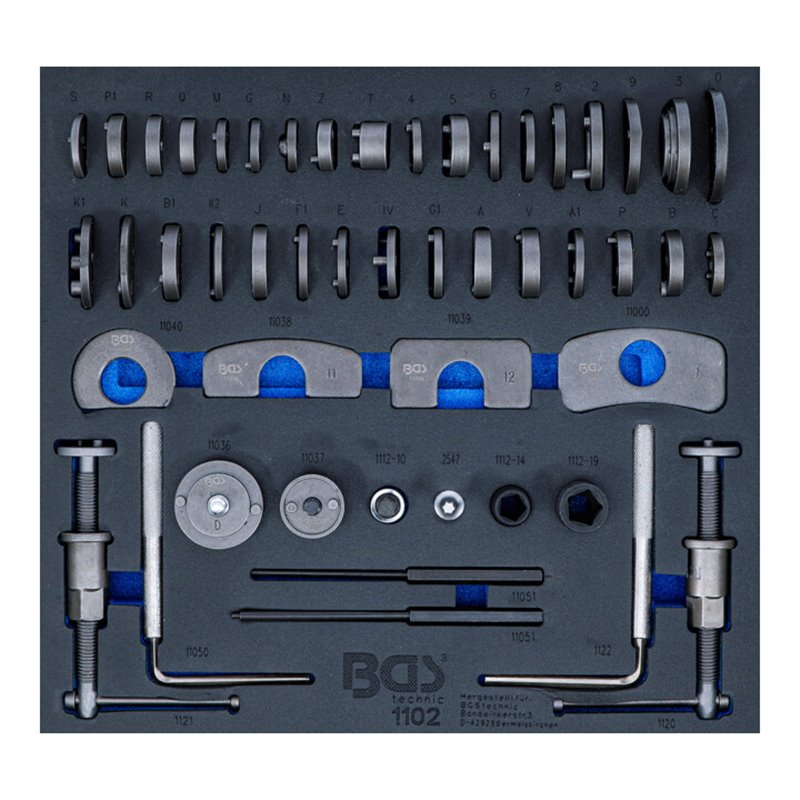 BGS Werkstattwageneinlage 2/3: Bremskolben-Rückstell-Satz 50 teilig