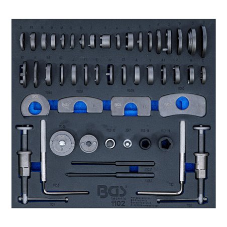 BGS Werkstattwageneinlage 2/3: Bremskolben-Rückstell-Satz 50 teilig