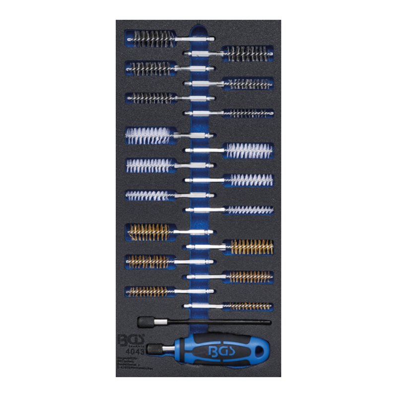 BGS Werkstattwageneinlage 1/3: Bürsten-Sortiment 20 teilig