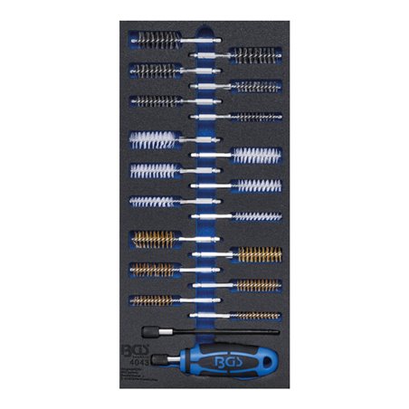 BGS Werkstattwageneinlage 1/3: Bürsten-Sortiment 20 teilig