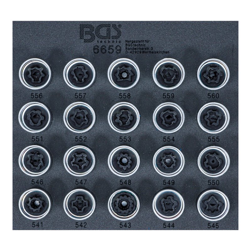 BGS Felgenschloss-Werkzeug-Satz für VAG 20 teilig