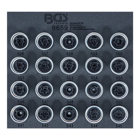 BGS Felgenschloss-Werkzeug-Satz für VAG 20 teilig