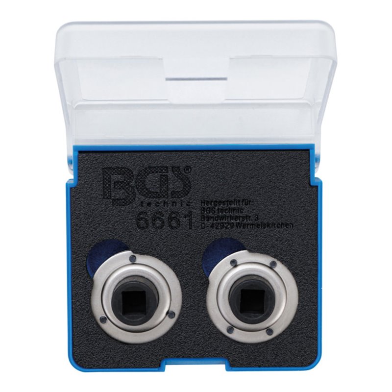 BGS Bremskolben-Rückstelladapter-Satz universal mit 2 & 3 Stiften 2 teilig