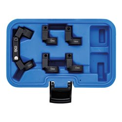 BGS Rohr-Leitungsschlüssel-Satz flexibel 5 Wechselköpfe Antrieb 10 mm (3/8 Zoll) SW 11 - 17 mm