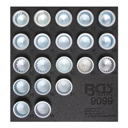 BGS Felgenschloss-Werkzeugsatz für Porsche und VW Touareg 20 teilig