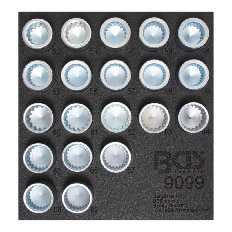 BGS Felgenschloss-Werkzeugsatz für Porsche und VW Touareg 20 teilig