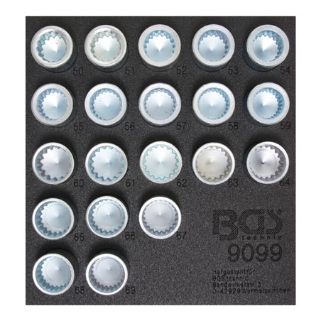 BGS Felgenschloss-Werkzeugsatz für Porsche und VW Touareg 20 teilig