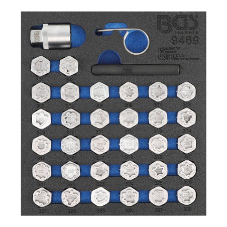 BGS Felgenschloss-Werkzeug-Satz für Mercedes-Benz 35 teilig
