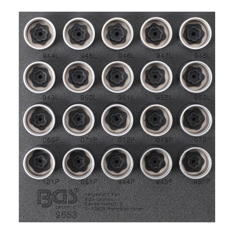 BGS Felgenschloss-Werkzeug-Satz 9653 für Volvo 20 teilig