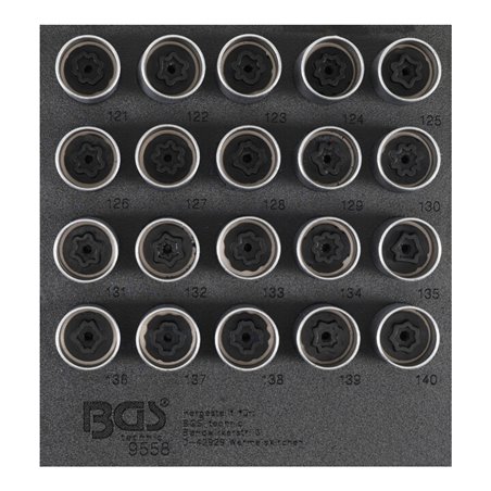 BGS Felgenschloss-Werkzeug-Satz für Opel (Typ C) 20 teilig