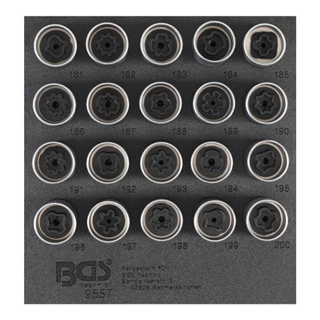 BGS Felgenschloss-Werkzeug-Satz für Opel (Typ B) 20 teilig