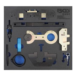 BGS Werkstattwageneinlage 2/3: Motor-Einstellwerkzeug-Satz für BMW M40, M44, M50, M52, M54, M56