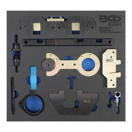 BGS Werkstattwageneinlage 2/3: Motor-Einstellwerkzeug-Satz für BMW M40, M44, M50, M52, M54, M56