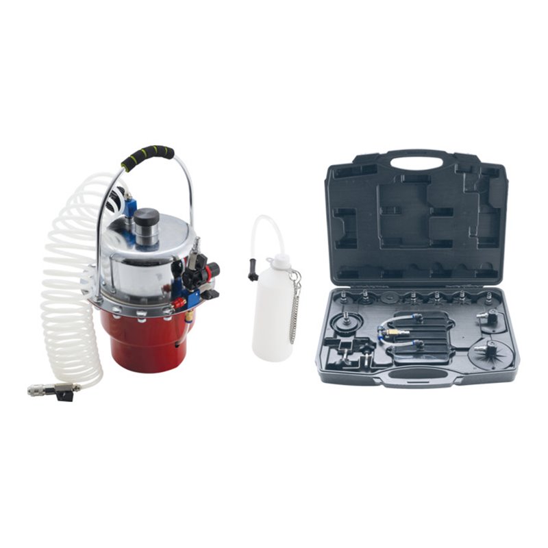 BGS Do it yourself Druckluft-Bremsenentlüfter- und Adapter-Satz 17 teilig