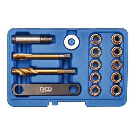 BGS Reparatur-Satz für Bremsgewinde für VAG M12 x 1,5 mm 15 teilig