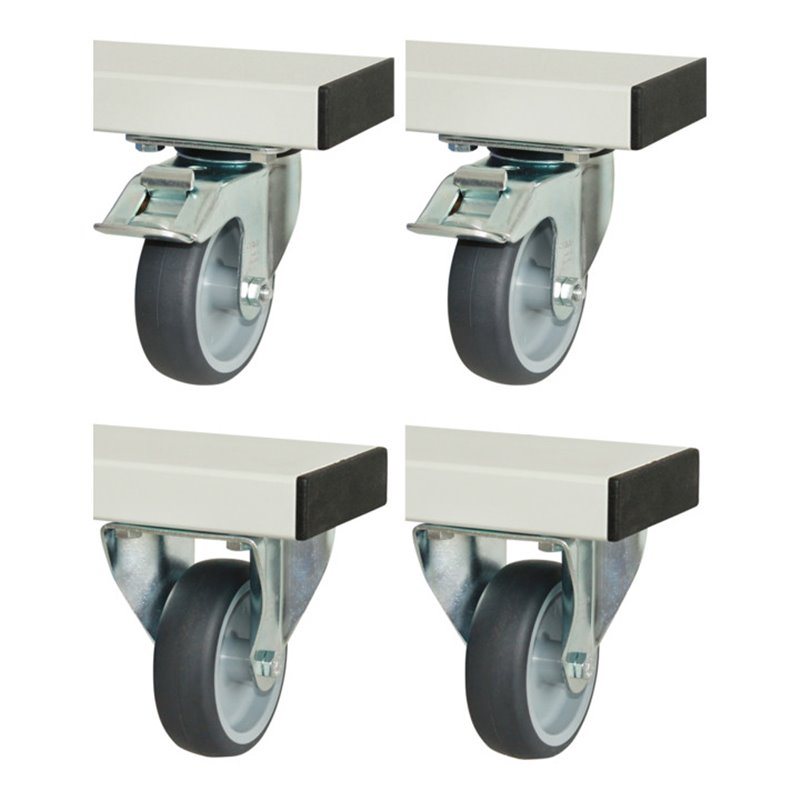 RAU Rollensatz für Serie adlatus 300+600 2 Lenkrollen 2 Bockrollen