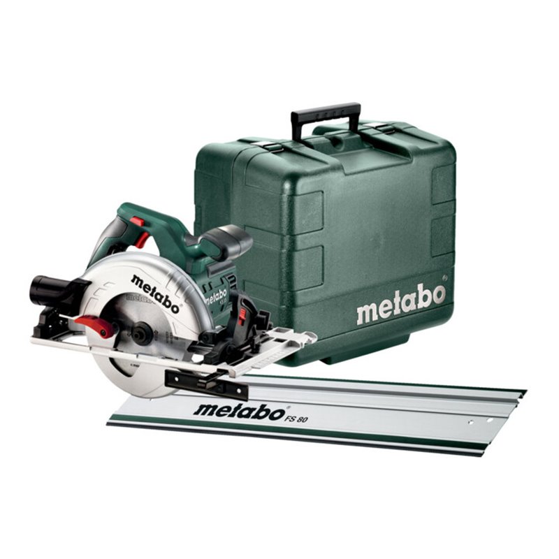 Metabo Handkreissäge KS 55 FS Set mit Führungsschiene FS 80 Kunststoffkoffer