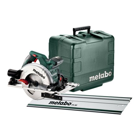 Metabo Handkreissäge KS 55 FS Set mit Führungsschiene FS 80 Kunststoffkoffer