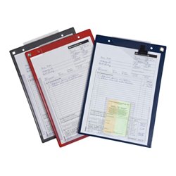 Auftragstasche m.Klettverschluss u.2 Fächer DIN A4 schwarz VE10 St.