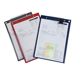 Auftragstasche m.Klettverschluss u.2 Fächer DIN A4 blau VE10 St.