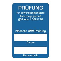 Eichner Kundendienst-Aufkleber Nächste UVV-Prüfung