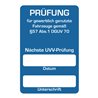 Eichner Kundendienst-Aufkleber Nächste UVV-Prüfung