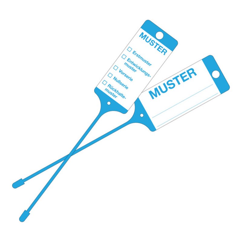 Eichner PP-Warenanhänger blau Muster