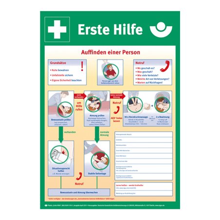 Eichner Rettungsschild Anleitung zur erste Hilfe